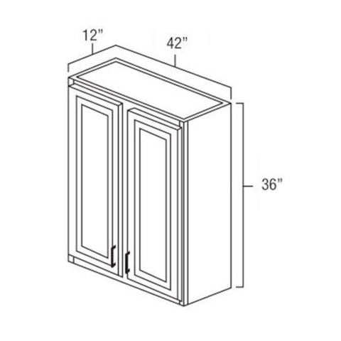 Platinum Shaker 42" x 36" Wall Cabinet