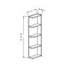 Cherry Shaker 9" X 36" Wall End Shelf (Left)