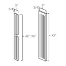 Glazed Mocha 3"x 42" Fluted Wall Filler