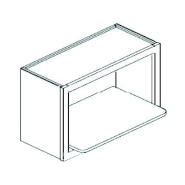 Smoky Gray 30" X 18" X 17 3/4" Microwave Open Shelf