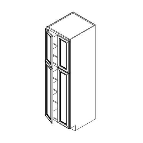 Rustic Shaker Slab 24"W X 96"H Wall Pantry