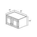 Java Shaker 36" x 18" x 24" Refrigerator Wall Cabinet