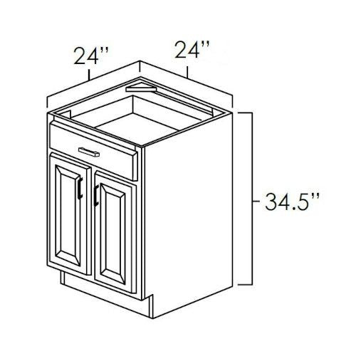 Navy Blue Shaker 24" Base Cabinet
