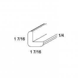 Torino Grey Wood Outside Corner Molding 96"