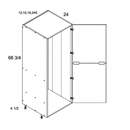 Torino Dark Wood 12" W X 71 1/4" H Tall Open Utility