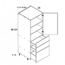 Palermo Gloss White 12" W X 71 1/4" H Tall With Three Drawer