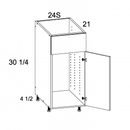 Palermo Gloss White 24" Single Door Vanity Sink Base