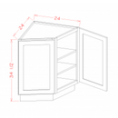 Shaker Grey 24" Angle Base Cabinet