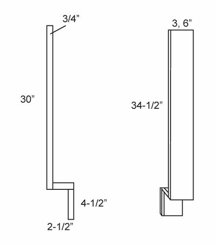 True Black Shaker 3" X 36" Base Filler