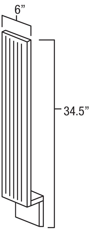 Winchester Grey 6" Fluted Base Filler