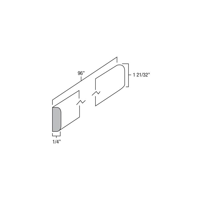 Midnight Black Shaker 8' Batten Molding