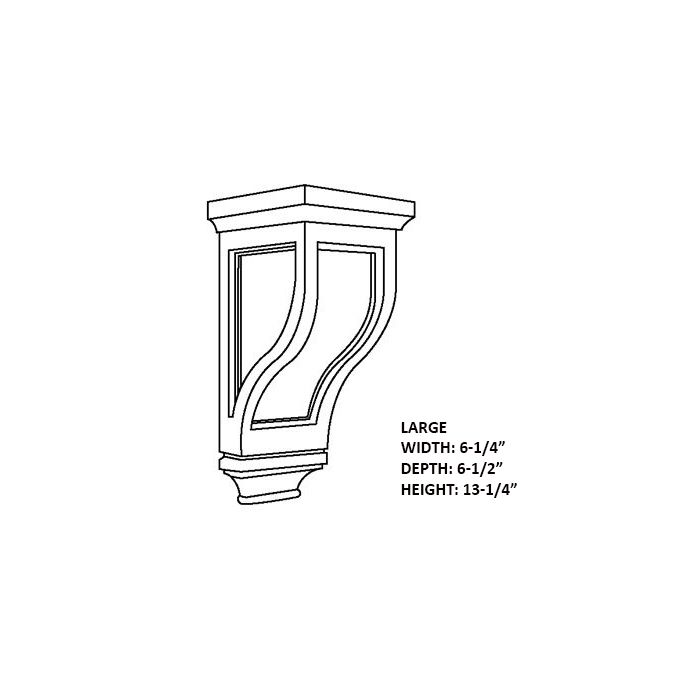 Aspen White Large Corbel