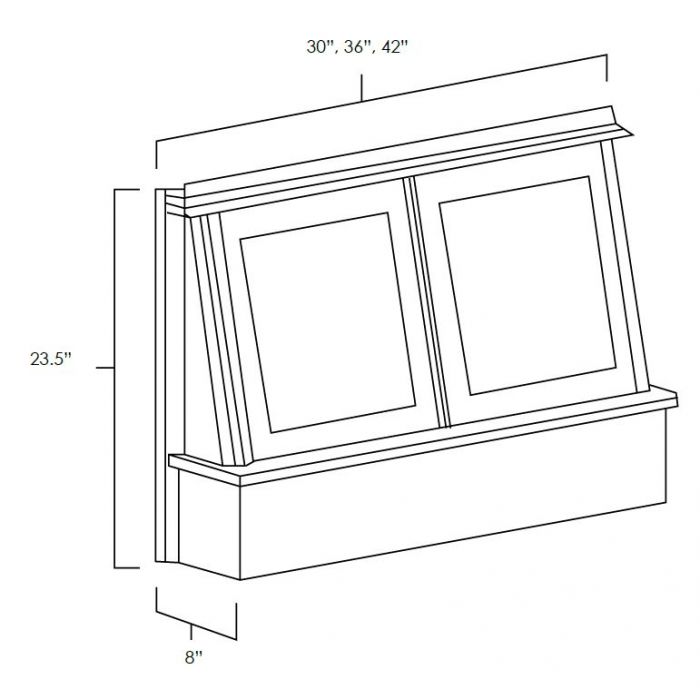 Bristol Chocolate 30" Range Hood Front