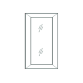 Maple Shaker 24" X 42' Glass Door (Two Doors)