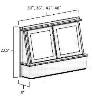 Winchester Grey 36" Range Hood Front