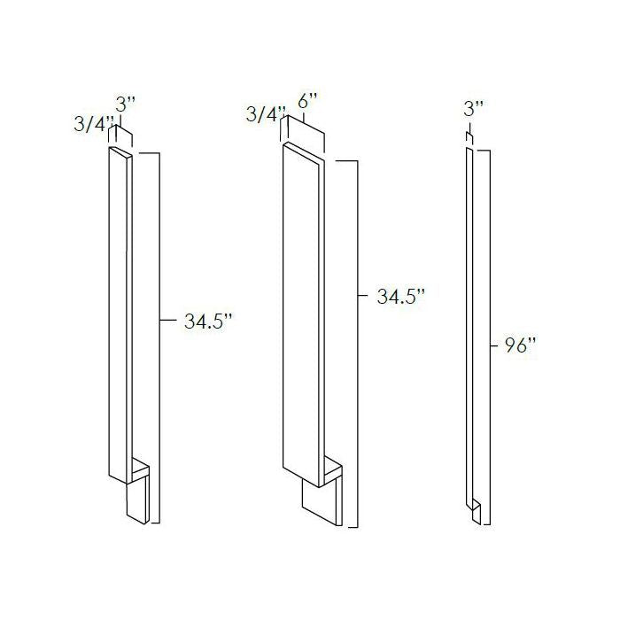 Smoky Gray 3" x 42" Wall Filler