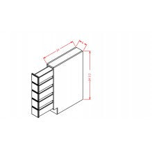 Torrance Dove 6" Spice Drawer Base Cabinet - Country Kitchens Online