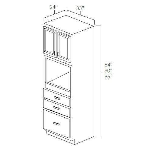 Smoky Gray 31.5" x 84" Universal Oven Cabinet