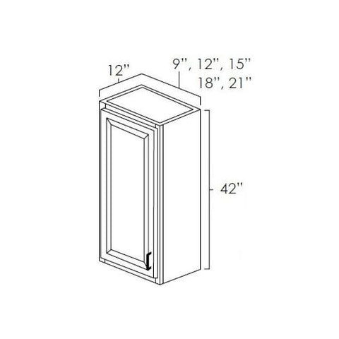 Platinum Shaker 21" x 42" Wall Cabinet