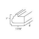 Midnight Black Shaker 8' Light Rail Molding