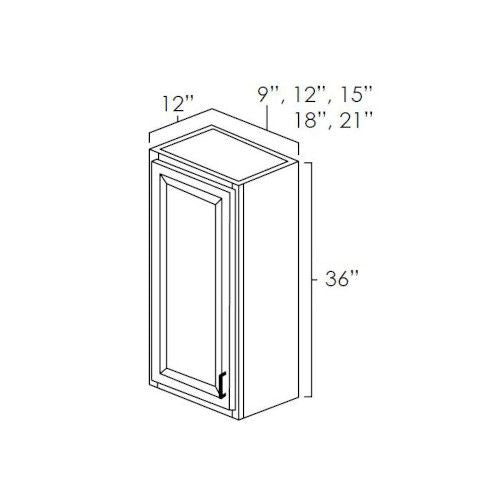 Platinum Shaker 21" x 36" Wall Cabinet