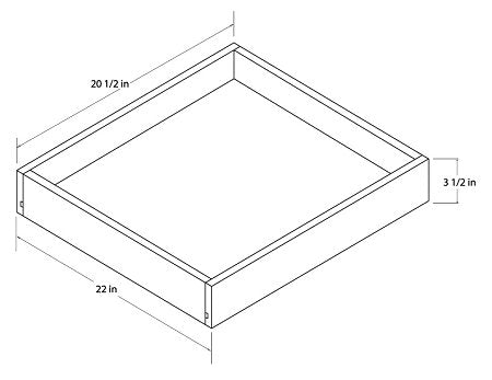 Midnight Black Shaker 24" Roll Out Tray