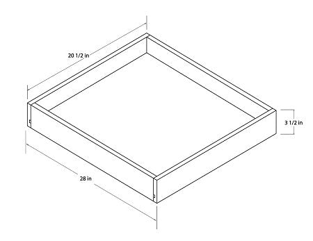 Midnight Black Shaker 30" Roll Out Tray