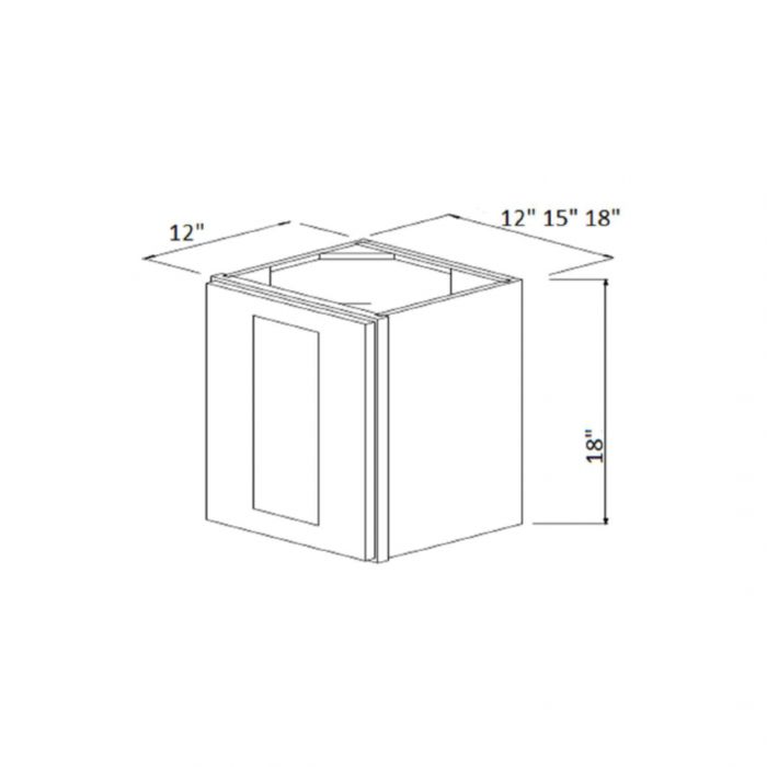 Winchester Grey 12" x 18" Wall Cabinet