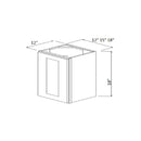 Winchester Grey 12" x 18" Wall Cabinet