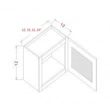 Torrance Dove 21"W X 12"H Stacker Wall Glass Door Cabinet with Finished Interior - Country Kitchens Online