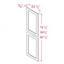 Torrance White 23-1/2"W X 78-1/2"H Tall Decorative End Panel