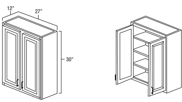 Knotty Hickory Shaker Kitchen Cabinets – Tagged Double Door Base Cabinets