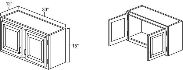 Knotty Hickory Shaker Kitchen Cabinets – Tagged Double Door Base Cabinets