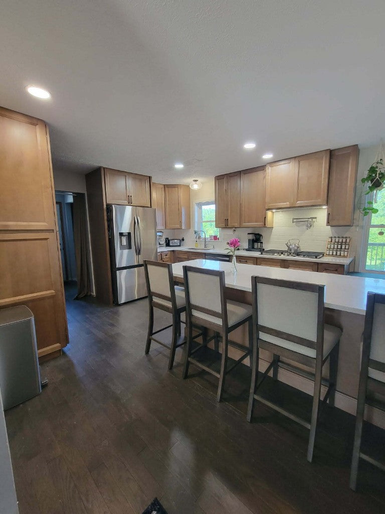 Warm Wood Cabinetry after