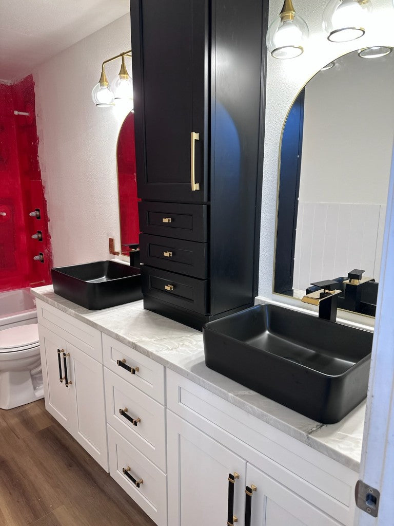 Black & White Vanity after
