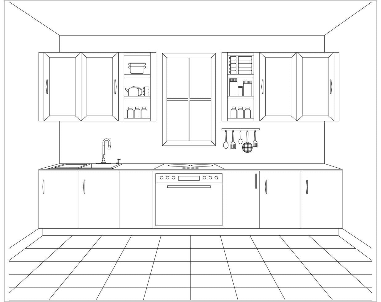 Simple kitchen sketch